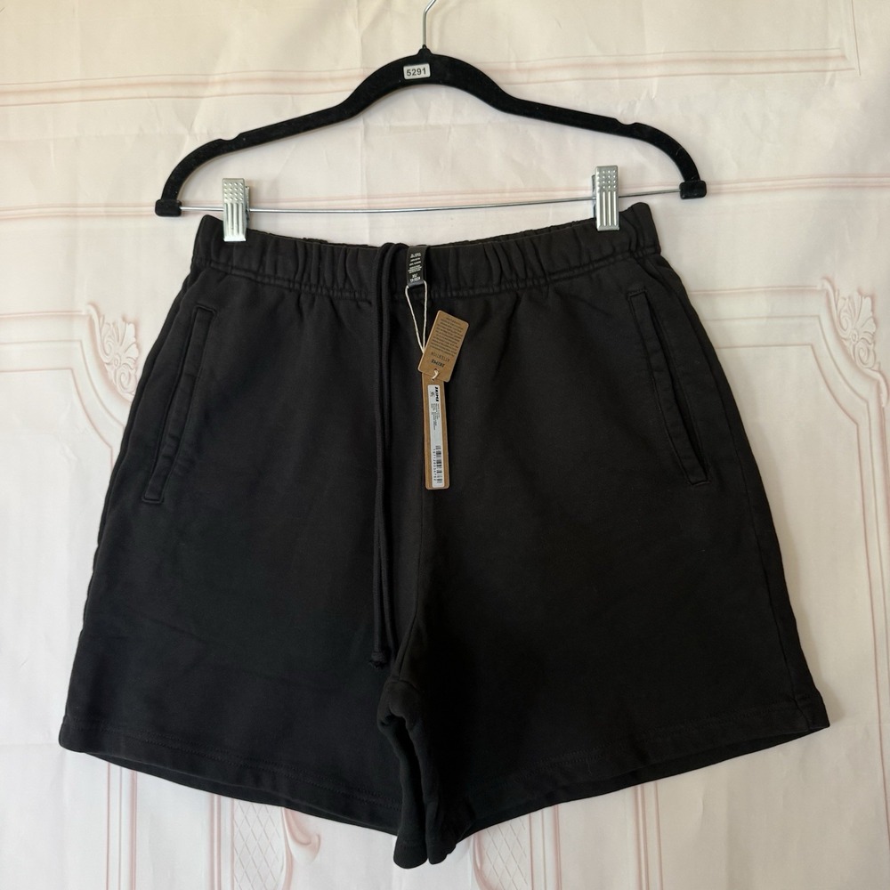 Skims Terry Fleece Relaxed Short Washed Obsidian Mens Size XS NWT